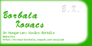 borbala kovacs business card