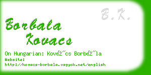 borbala kovacs business card